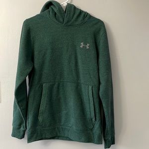 Green Mens UnderArmour hooded sweatshirt